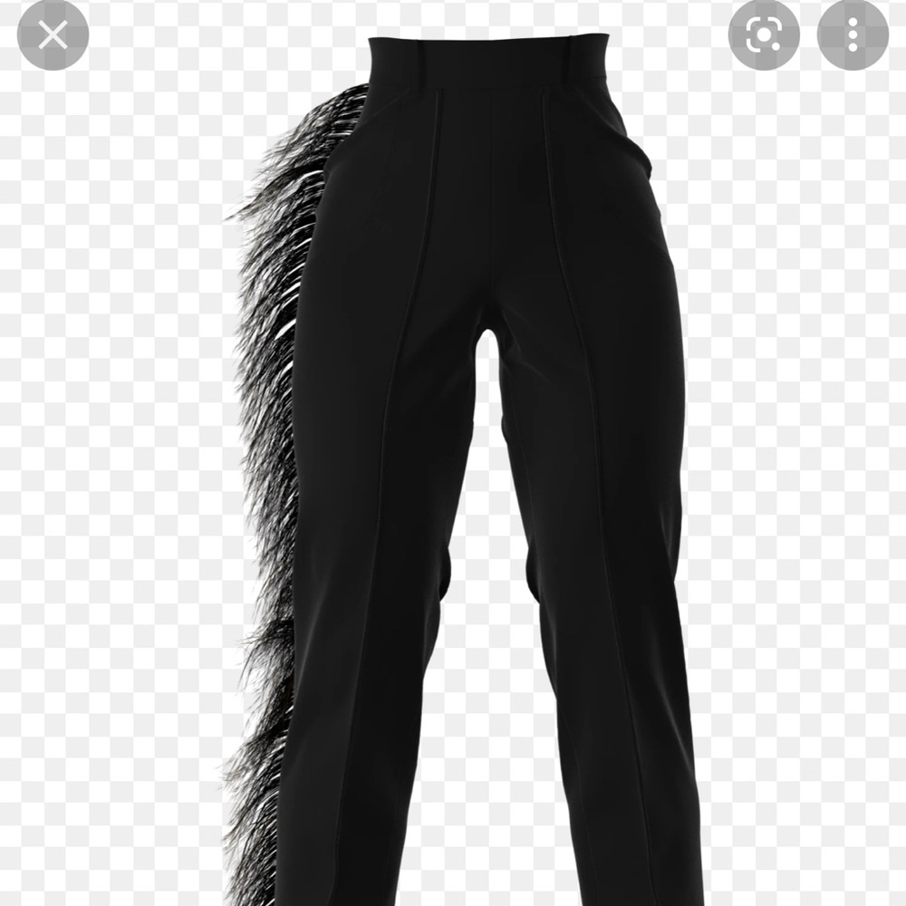 Hanifa AVA  ostrich feather pants size M NEW